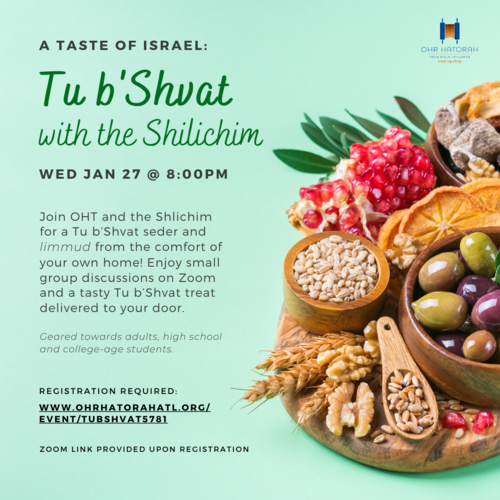 Banner Image for A Taste of Israel: Tu B’Shvat with the Shlichim
