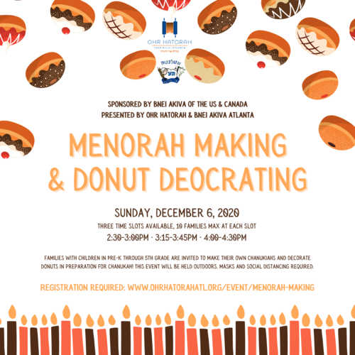 Banner Image for Menorah Making & Donut Decorating
