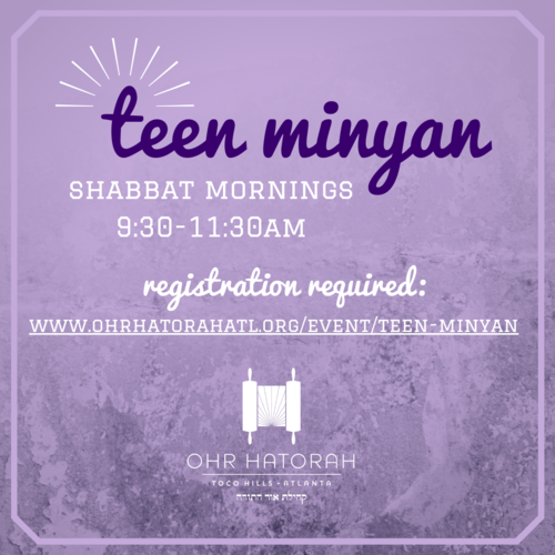 Banner Image for Teen Minyan: Shabbat Morning